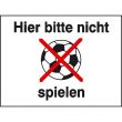 Hier bitte nicht Fussball spielen