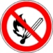 Feuer, offenes Licht und Rauchen verboten