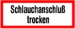 Abbildung: Schlauchanschluss trocken