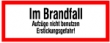 Abbildung: Im Brandfall Aufz�ge nicht benutzen. Erstickungsgefahr!