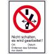Nicht schalten, es wird gearbeitet Verbotsschild mit Zusatztext (sp)